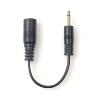 Câble d'extension coaxial stéréo avec prise femelle DC5.5*2.1mm vers prise mono mâle 3.5mm plaquée or, gaine en PVC, pour haut-parleur et équipement audio