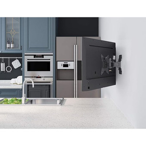 Supporto TV da Parete Moderno 13-28\" con Funzione Girevole in Acciaio e Metallo per Schermi da Soggiorno, Imballaggio in Scatola - Product Image 4