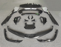 Kit bodi bilah Spoiler kipas angin, kinerja tinggi digunakan untuk Ferrari SF90 serat karbon gaya OEM bibir depan belakang Diffuser sisi rok