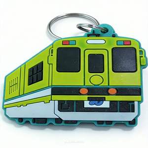 Porte-clés en silicone 3D vintage tramway - Porte-clés rétro tramway pour les amateurs de <span class=keywords><strong>voyage</strong></span>, porte-clés en caoutchouc souple par Bestware - Product Image 1