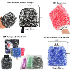 Gant de lavage auto professionnel anti-rayures en microfibre épaisse et douce, haute absorption, réutilisable - Product Image 2