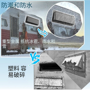 Rv Metal <b>Range</b> Hood Vent Aluminum Alloy Rectangle Side Mounted Waterproof Exterior Accessory - Product Image 2