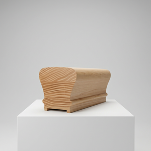 Rampe d'escalier en bois de chêne blanc durable et personnalisable, réglable, avec profilé, écologique, de haute qualité, facile à installer pour toutes les applications - Product Image 1