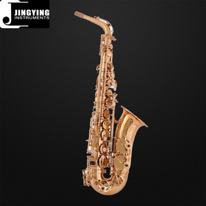 Instruments à vent 2023 Jingying Music Brass, 120MM Bell 640MM Longueur Laque Or Saxophone Alto - Product Image 1