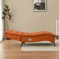 Chaise longue inclinable, canapé-lit paresseux, mobilier de balcon, chaise de loisirs, fauteuil minimaliste moderne en cuir pour salon et chambre à coucher