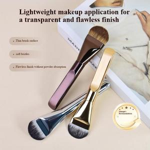 Tongue Shaped Concealer <b>Foundation</b> Brush Ultra Thin Flat Soft Synthetic Fiber Plastic Handle Face Cream Makeup Brush - Product Image 6