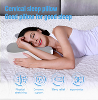 Oreiller cervical pour soulager les douleurs au cou, design creux, mousse à mémoire de forme inodore avec motif marin, housse rafraîchissante 400TC