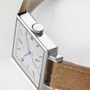 OEM logotipo personalizado cuadrado de acero inoxidable reloj de los hombres con calendario Casual Simple completamente automático reloj mecánico con Gaviota - Product Image 6