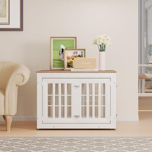 Cross-border minimalist high-value home indoor dog cage for small and <b>medium</b>-sized pets, double door, large space pet furniture - Product Image 4
