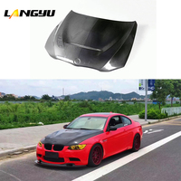 Accessoires automobiles LANGyu, véritable capot avant en fibre de carbone de style M3 GTS pour BMW M3 E92 LCI, capots de moteur