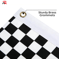 Drapeaux à carreaux personnalisés en gros, drapeau de course 3x5 pieds - Bannière à carreaux noir et blanc légère en polyester