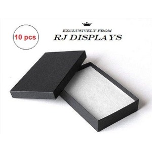 Caja de regalo para joyería negra mate rellena de algodón, caja de embalaje para joyería de cartón, personalizable según la demanda - Product Image 2