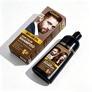 Champú Profesional para el Cabello con Aceite de Argán de Calidad de Salón, Coloración Rápida en 5 Minutos, Anti-Manchas, Tinte Duradero para el Cabello Marrón Oscuro - Product Image 1