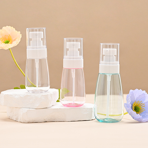 Nhỏ rỗng chai lotion với bơm cho du lịch 50 60 100 ml Pet hồng Mỹ phẩm bao bì container - Product Image 1