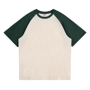 Camiseta de Verano de Manga Raglán de 210 g, Cuello Redondo, Manga Corta para Hombre, Algodón Puro, Vintage, Logotipo Estampado, Venta al por Mayor - Product Image 5