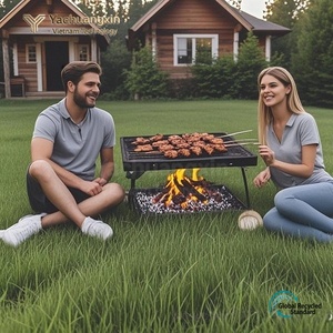 Parrilla de Barbacoa Metálica para Exteriores, Estufa para Leña, para Acampar y Cocinar - Product Image 2