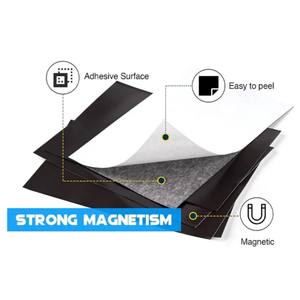 Feuilles d'aimant 8.5x11 pouces DIY Photo Image Carré Autocollant Adhésif Autocollant Doux Néodyme Caoutchouc Flexible Matériaux Magnétiques - Product Image 2