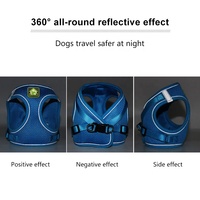 Kalung anjing, Harness anjing reflektif bernapas dan Set kalung anjing luar ruangan desainer rompi dan kerah untuk anak anjing perlengkapan hewan peliharaan Premium