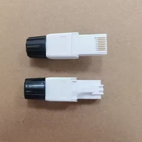 Connecteur RJ45 sans outil Cat6A UTP Enyoo/OEM en plastique 22/23/24 AWG, pièces télécom 8p8c pour câble 8 broches