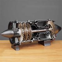 Moteur à turbine pour avion Moteur électrique à réaction Modèle d'impression 3D Mini moteur PLA Expérience scientifique électrique Jouet Cadeau