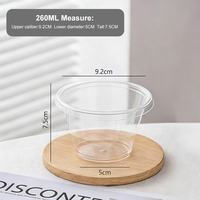 Boîte en plastique transparente personnalisée de 180 ml et 250 ml avec couvercle, qualité alimentaire, mini-gobelets pour pâtisseries, gâteaux et tiramisu, directement de l'usine