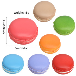 Lindo Llavero Redondo con Forma de Macaron, Modelo Realista de PU Artificial, Duradero, con Temática de Pastel 3D, Recuerdo de Año Nuevo - Product Image 6