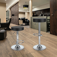 Chaise de bar élégante avec base en métal, design ergonomique, pivotante, rembourrée, en cuir PU, pour comptoir de cuisine