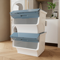 Meuble de rangement incliné en plastique PP avec couvercle supérieur latéral et étagère à chaussures pour cuisine, jardin et rangement de chaussures