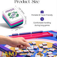 Coffret de collection de Mahjong en acrylique avec boîte de présentation en hêtre, décorations de salon luxueuses, ornements raffinés pour l'intérieur