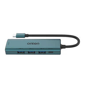 ONTEN Hub USB-C 5 en <span class=keywords><strong>1</strong></span> con 4 Puertos USB, PD 3.0, USB 3.0/2.0, Transmisión de 5Gbps, Carcasa de Aleación de Aluminio - En Stock - Product Image 4
