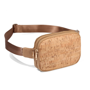 Bolsa cintura <span class=keywords><strong>de</strong></span> lona vintage con ribete <span class=keywords><strong>de</strong></span> <span class=keywords><strong>corcho</strong></span>: estilo retro, correa ajustable, ideal para festivales <span class=keywords><strong>de</strong></span> música y viajes - Product Image 3