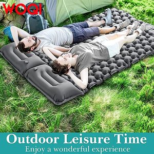 Upgraded Thick <b>Self</b> <b>Inflatable</b> <b>Camping</b> <b>Mat</b> Double Size Portable Sleeping Pad With Pillow for Outdoor <b>Camping</b> Hiking - Product Image 6