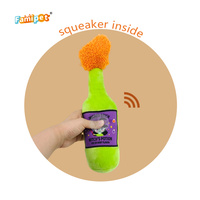 Famipet Fabricant Grossiste Nouveau Jouet pour Chien en Peluche Sonore et Froissé, Doux, Thème Halloween, Design Bouteille de Vin
