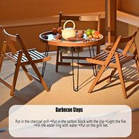 Grill de table pliable en métal personnalisé avec aération réglable et arrêt automatique pour le camping