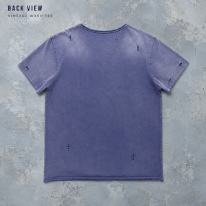 T-shirts Homme Oversize en Coton et Élasthanne Brodés de Haute Qualité Bleus pour Vente en Gros - Product Image 3