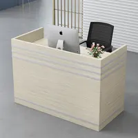 Muebles de salón de madera blanco, escritorio de recepción de empresa, diseño Simple, pequeño, moderno, a la venta