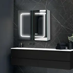 ตู้ห้องน้ำที่ทันสมัยนำตู้กระจกห้องน้ำที่มีไฟ LED ตู้เก็บของห้องน้ำ