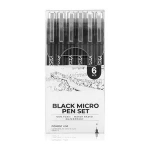 미술 용품 우수한 Fineliner 드로잉 펜 물 기반 바늘 펜 안료 잉크 여러 크기 팁 마이크로 펜