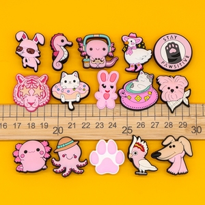 Hot Selling 2D Pvc Animal Shoe Lace <strong>Charms</strong> Pink Sweet Dog Paw cat Cow <strong>Pig</strong> Bird Designer Shoe <strong>Charms</strong> Bulk Wholesale 2025 - Product Image 3