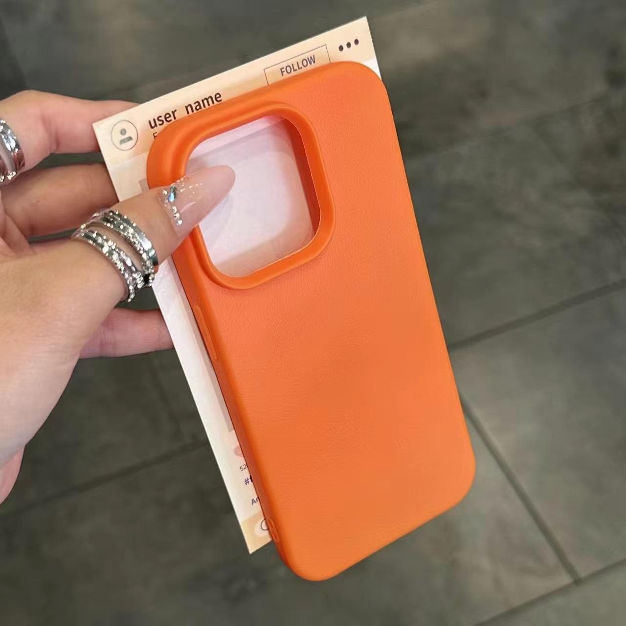 Solid Orange Lychee Texture