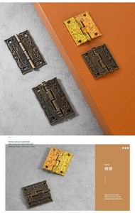 Nueva Caja de Madera con Bisagras de Estilo Chino, Decoración para el Hogar, Patrón Antiguo, Embalaje de Regalo, Cierre Suave de Hierro, Diseño Industrial - Product Image 4