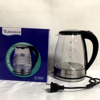 Bouilloire à eau portable sans fil Bouilloire électrique en verre Mise hors tension automatique Garder au chaud Bouilloire à thé électrique