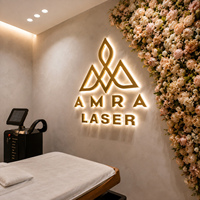 Letrero LED Personalizado para Negocios, Letras de Logotipo Acrílicas Metálicas Retroiluminadas en 3D, Letrero Exterior Impermeable para Spa de Belleza