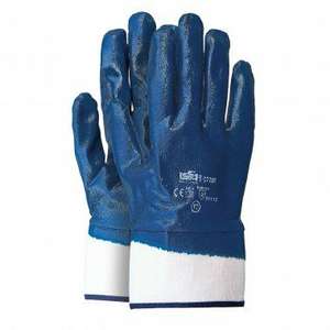 <b>Blue</b> NBR Impregnated <b>Canvas</b> Safety Gloves T/09 Model - Product Image 1
