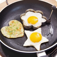 Anneaux à œufs en acier inoxydable écologiques, poignée multi-formes, moule à œufs, appareil à omelettes, accessoires de cuisine