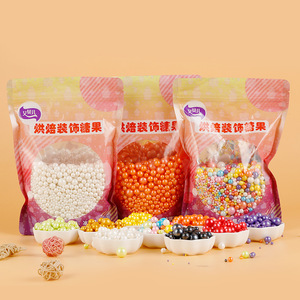 Perles de sucre colorées comestibles pour la décoration de gâteaux et de glaces, 500g, pour pâtisserie, vente chaude - Product Image 2