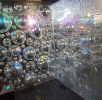 Boule miroir Disco de Noël en verre demi-rond de différentes tailles personnalisées