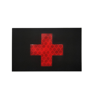 Patch Riflettente Marina per Soccorso, Adesivo a Croce, Ecologico, Fatto a Mano, in PU, Termoadesivo, per Cappello, Identificazione Notturna, Morale - Product Image 2