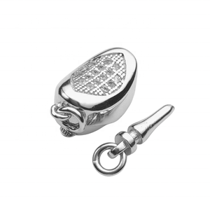 Fermoirs OT en argent sterling 925 pour la fabrication de bijoux, fermoirs de collier de perles DIY, fermoirs de 6 mm, breloques de sac, fermoirs de bracelet cœur 18 carats - Product Image 1