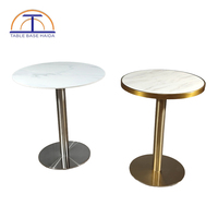 Pieds de table modernes en métal finition brossée pour bar d'hôtel d'appartement à la maison; pour les repas en plein air base de table de café et de restaurant